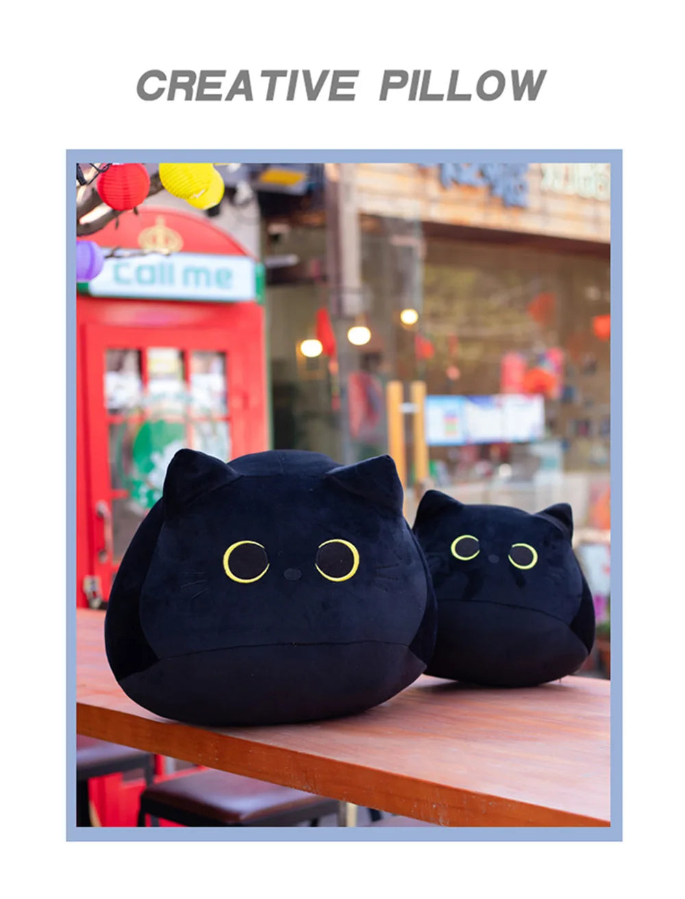 10/30CM Cute White Black Cat Plush Toys Soft Pillow Kawaii Kitten Cat Cartoon Stuffed Animals Cushion Decoration Pendant Gift