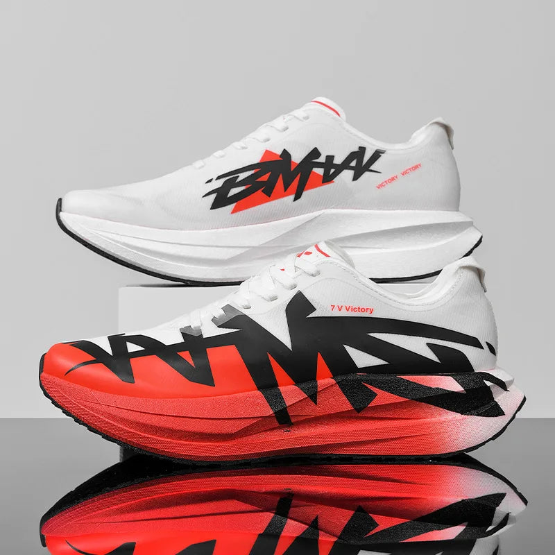 Running Shoes Man Carbon Board Marathon Sports Professional Breathable Lightweight Womens Comfortable Athletic Sneakers Antislip