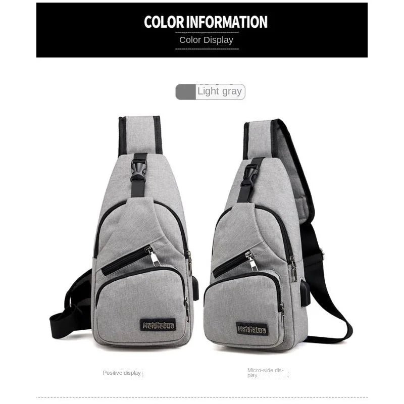 Chest Bag Men's One Shoulder Crossbody Bag Large Capacity Outdoor Sports Leisure Fashion Small Shoulder Bag Backpack Men's