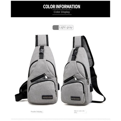Chest Bag Men's One Shoulder Crossbody Bag Large Capacity Outdoor Sports Leisure Fashion Small Shoulder Bag Backpack Men's