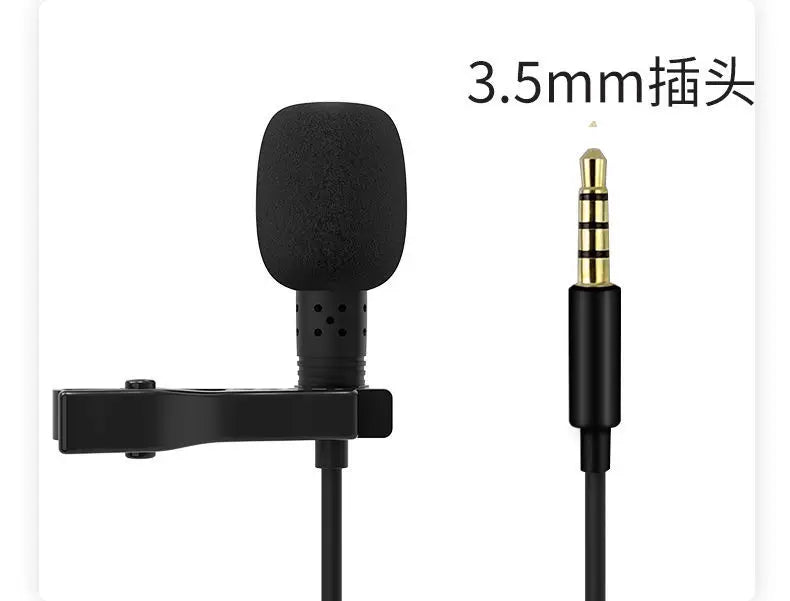 1.5M Cable 3.5mm Type-C Wired Lavalier Microphone Clip On Lapel Mic Noise Cancelling Plug and Play Mini Portable Mic for Android