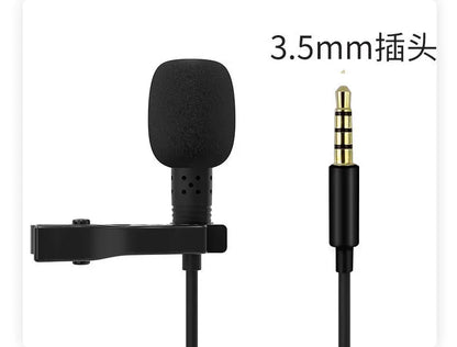 1.5M Cable 3.5mm Type-C Wired Lavalier Microphone Clip On Lapel Mic Noise Cancelling Plug and Play Mini Portable Mic for Android