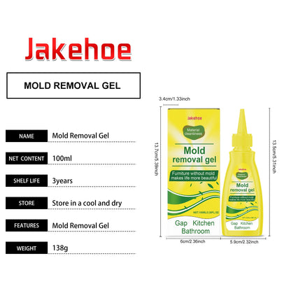 JAKEHOE Kitchen Cleaning Gel Quickly Dissolving Mildew Stains Eliminate Odors No Residue Household Mold Remover Gel for Bathroom