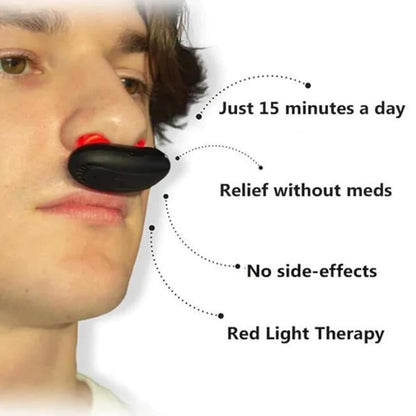 1/2PCS Cordless Low Frequency Pulse Nose Massage Portable Red Light Nose Therapy Infrared Device for Improving Nasal Ventilation