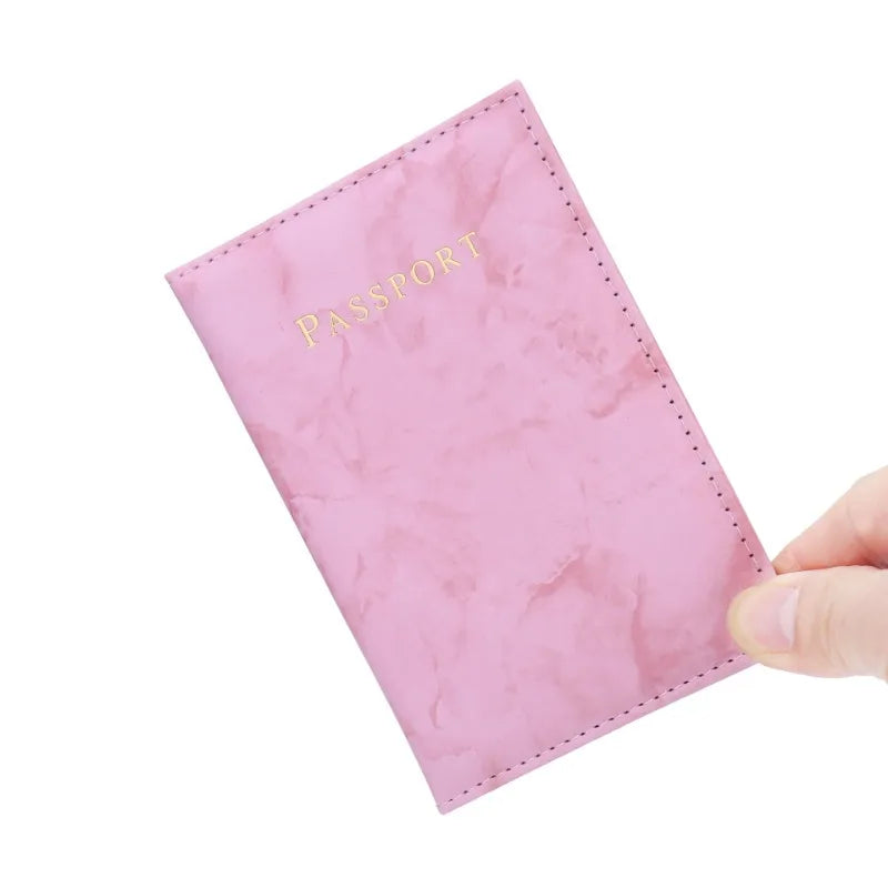 Fashion Marble Passport Holder Case Travel Accessories ID Cover Women Men Bank Card Passport Covers Business Wallet Case Pouch