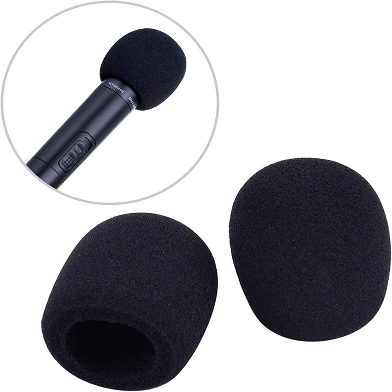 Wireless Handheld Microphone Cover Colorful Windproof Anti-Saliva and Washable Sponge Foam Cover for Most Microphone 3.5 X 7CM