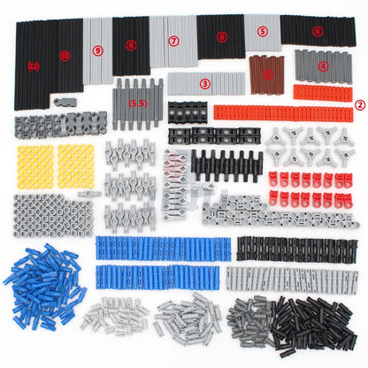 MOC Bricks Technical Accessories Gear Pin Axle Link Turntable Linear Actuator Compatible All Brands High-Tech Building Block Toy