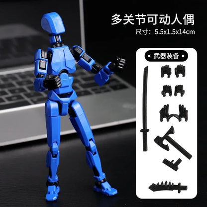 13 Action Figure Titan Multi-Jointed Movable Shapeshift Robot T13 Action Mannequin Character and Dog Figure Toys gifts for kids