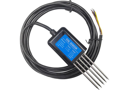 Measure Soil Moisture Temperature Humidity EC PH  NPK 4-20mA 0-5V RS485 Modbus Soil Sensor