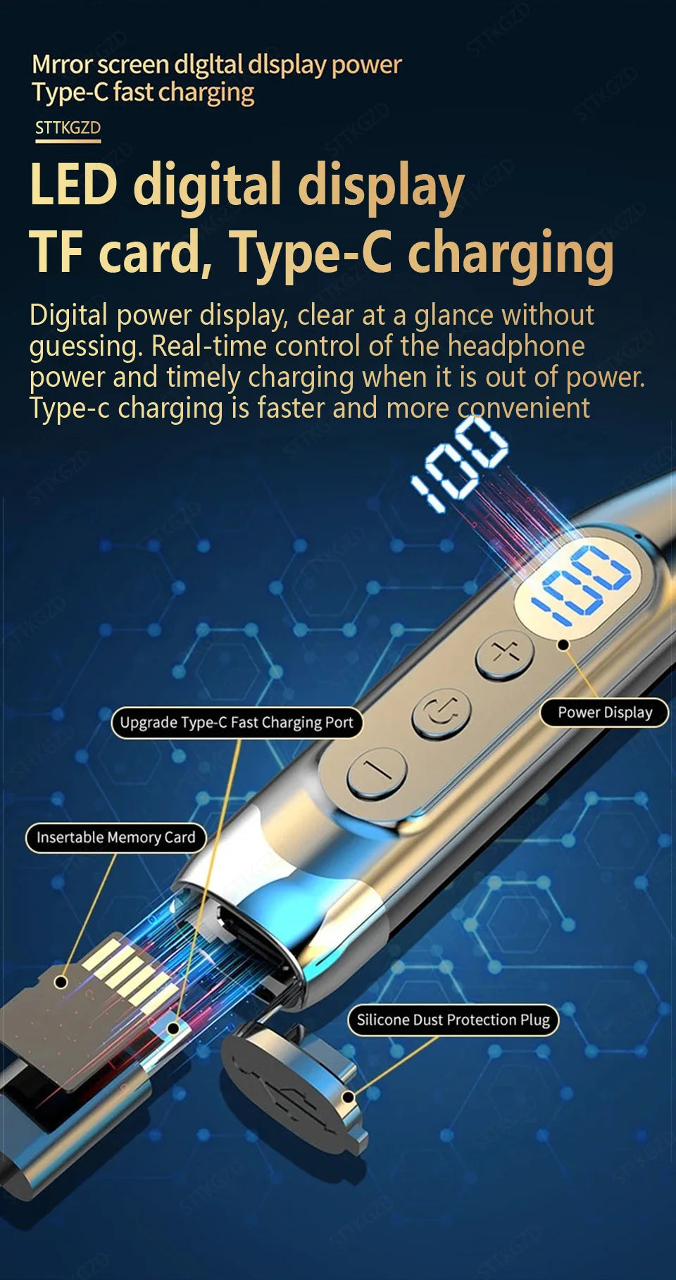 Wireless Headphones Neckband Bluetooth Earphone With Microphone  Long Battery Auriculares High Quality Headset Sport For TF Card