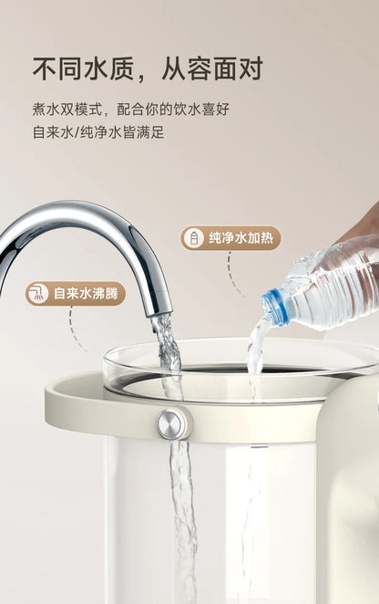 Instant Hot Water Dispenser with 12 Temperature Settings Touch Control Borosilicate Glass Tank Child Lock for Tea Coffee Use