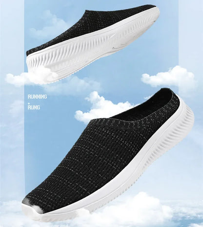 Summer Men Casual Shoes Mesh Loafers Breathable Half Slippers Outdoor Indoor Women Comfortable Fashion Couple Walking Sneakers