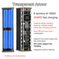 8Slots 18650/21700 Power Bank Case DIY Kit Mecha Transparent Quick Charge Flash Charger Battery Case Kit Power Bank Box Type C