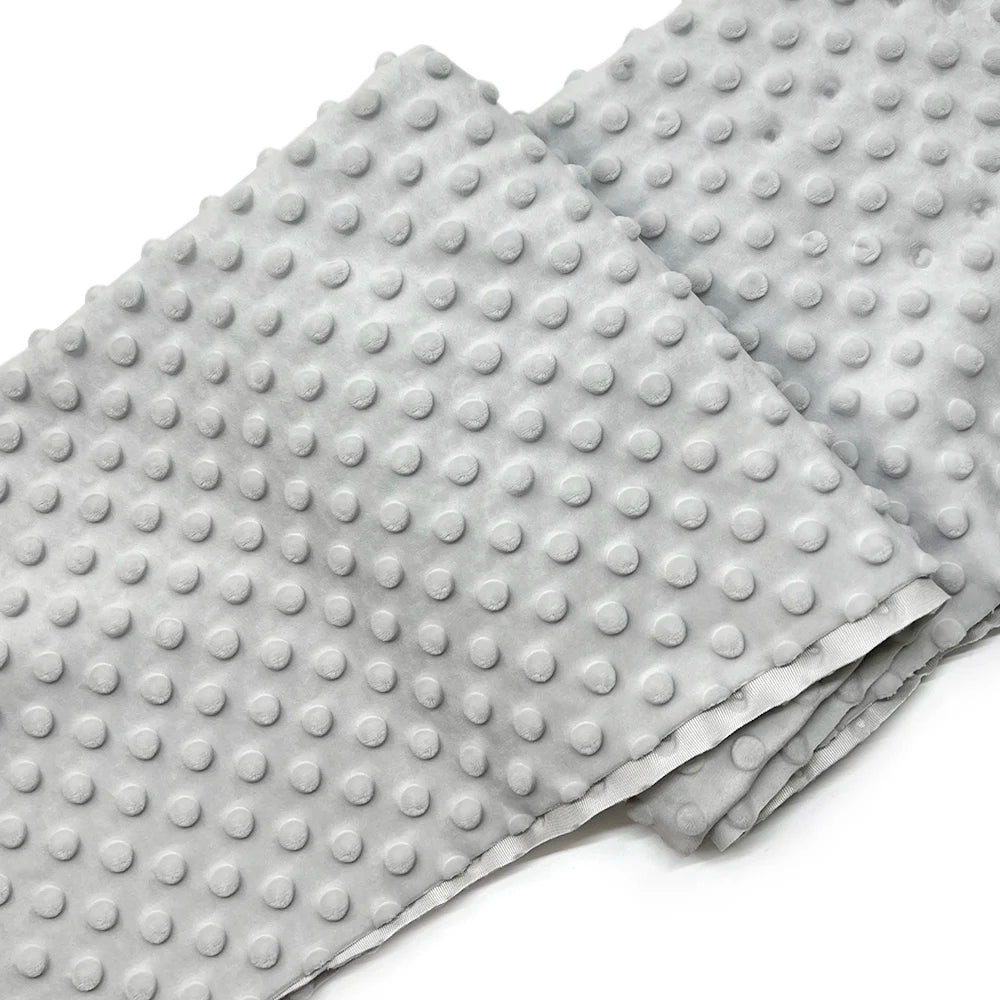 Minky Dot Fabric For Baby Comfort Blankets 1mm Pile Length Polyester Single Sided Swaddle Baby Crying Comfort Plush Fabric