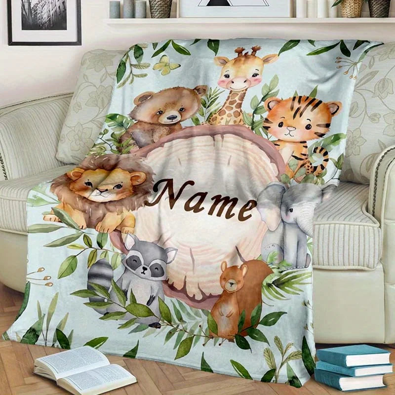 1pc Creative Blanket, Custom Name Blanket, Soft Blanket for Bedroom Sofa, Room Decoration Gift