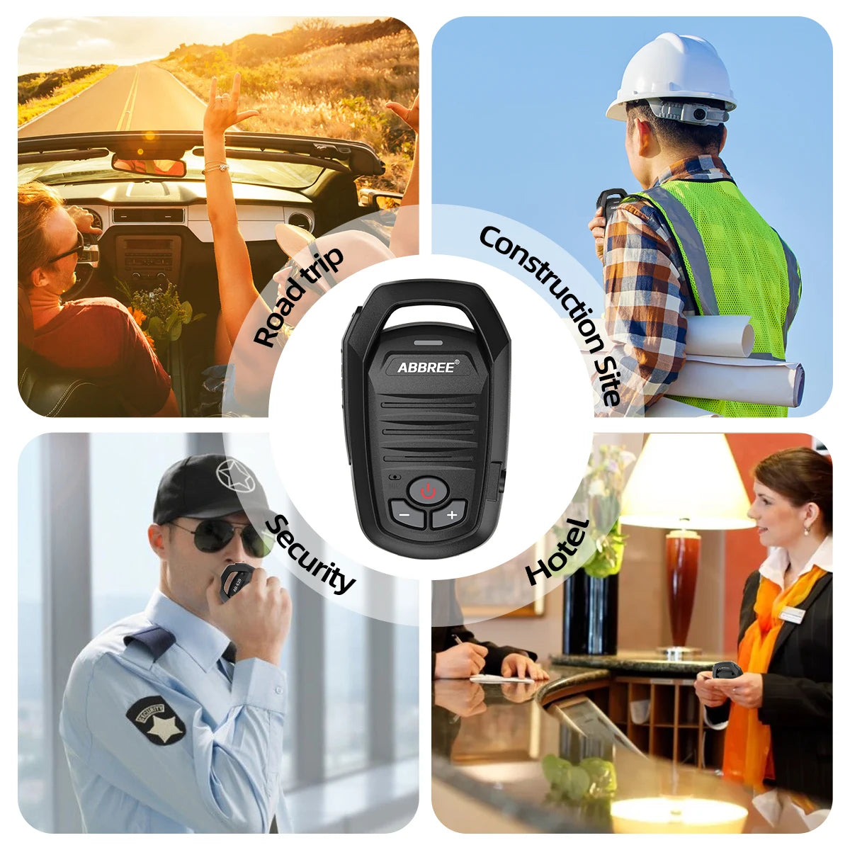 ABBREE Wireless Bluetooth Speaker Microphone Handheld Mic For Baofeng UV-28 UV-21 PRO UV-32 Quansheng UV-K6 TK11 Walkie Talkie