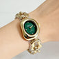 Casual and Fashionable Women's Student Watch, Half-Moon-Shaped Quartz Watch, Simple Chain Bracelet-Style Wristwatch, Versatile for Everyday Use