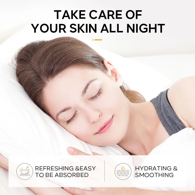 100 Pcs LAIKOU Moisturizing Sleeping Mask Sakura Snail Seaweed Centella Face Mask Tendering & Nourishing Oil-control Skin Care