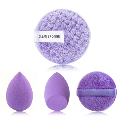 33pcs beauty set makeup kit  large and small beauty sponges for flawless makeup application and removal of makeup full set