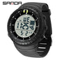 SANDA New 6256 Men's Electronic Watch Large Dial Outdoor Waterproof Sports Watch Night Light Alarm Clock Multi functional Watch