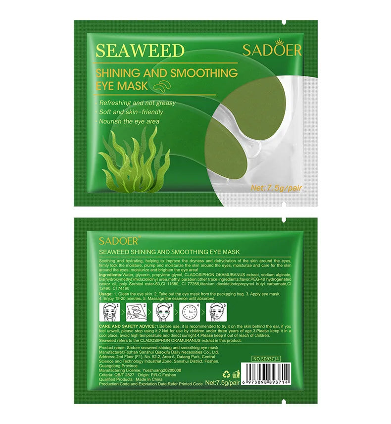 10 Pairs SADOER Crystal Collagen Eye Mask Anti Wrinkle Dark Circles Removal Eyes Bags Moisturizing Eye Patches Skin Care
