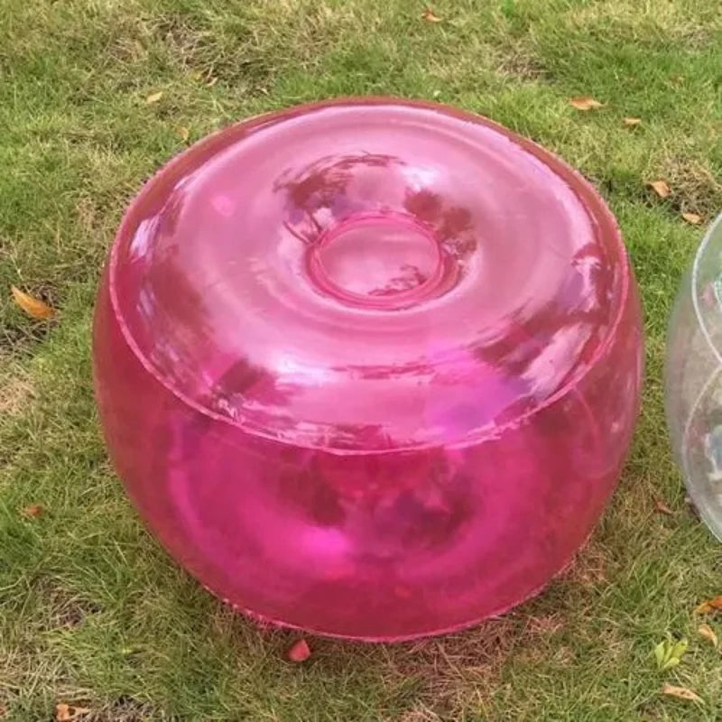 Outdoor Inflatable Stool Footstool Air Chair Inflatable Small Sofa Household Car Portable Stool Transparent Series Chairs