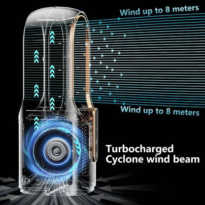 Portable Mini Air Conditioner USB Air Cooler Bladeless Electric Fan 6-speed Silent Timed Air Conditioner Cooling Fan