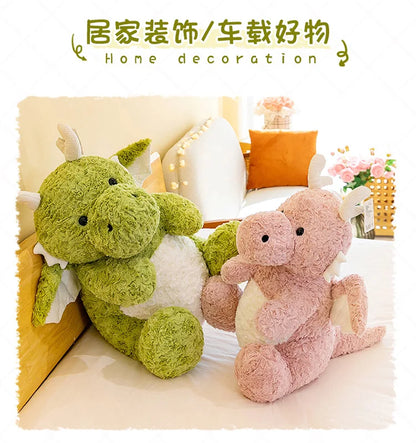 22-60CM Cute Pterodactyl Flying Dragon Doll Dinosaur with Wings Plush Toy Bed Pillow Sleeping Companion Soothing Gift for Kid