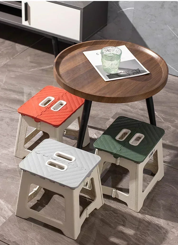 Popular Home Folding Stool Thickened Folding Stool Mini Portable Outdoor Picnic Camping Chair Portable Bench Train Mat Stool