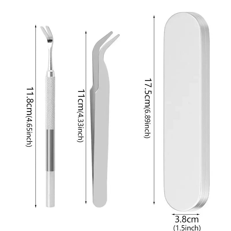 1Set Portable Tick Removal Tweezers Professional Painless Tick Remover Tool for Dogs Cats Pets Human Tick Extractor Accessories
