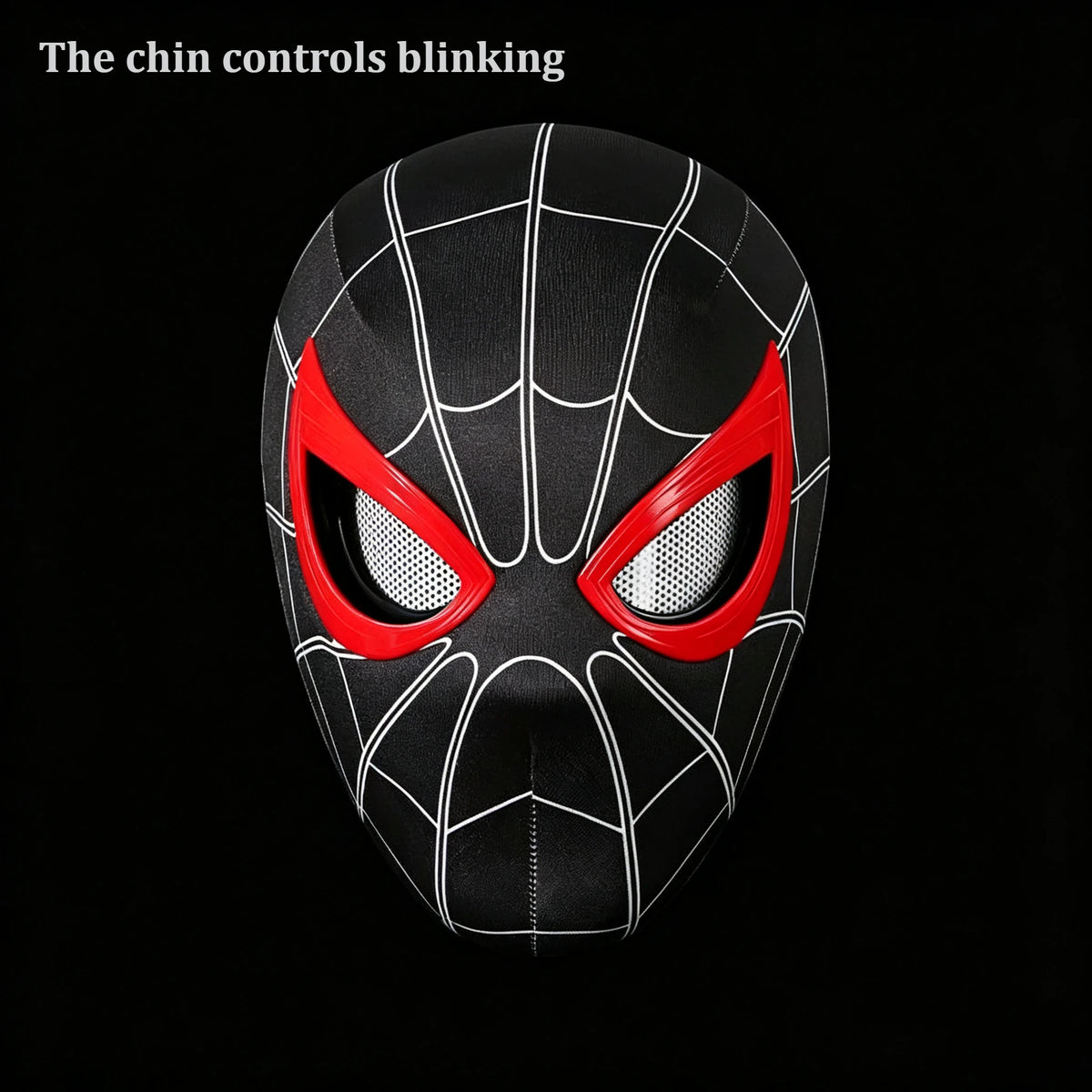In Stock Miles Spider-Man 1:1 Scale Electronic Mask With Moving Glowing Eyes Ring Control Cosplay Toy Gift For Boys Gift