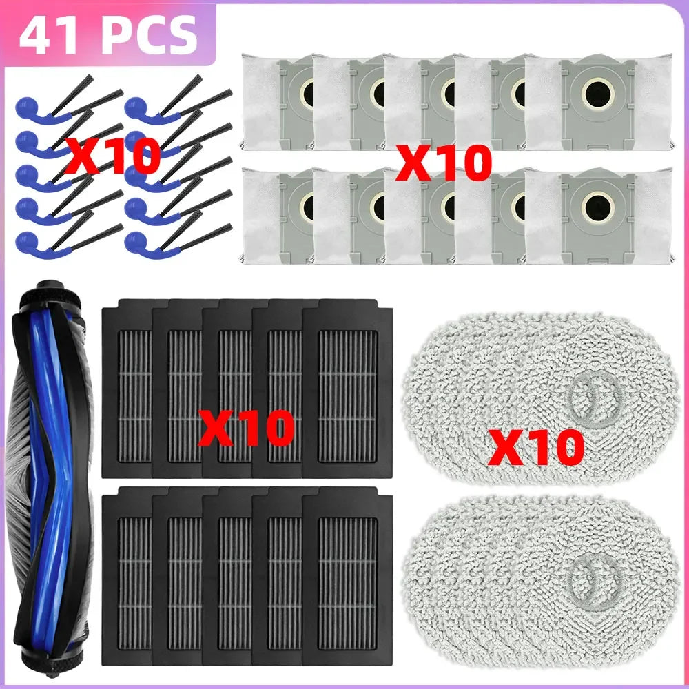 Parts For Ecovacs Deebot T30C / T30C OMNI Parts Main Roller Side Brush Filter Mop Cloth Dust Bag