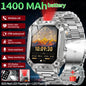 LIGE Wojskowy Inteligentny Zegarek 2.01'' Ekran HD Outdoor Sportowy Męski Zegarek SOS Czerwony Alarm Migająca Latarka Monitor Zdrowia Smartwatch