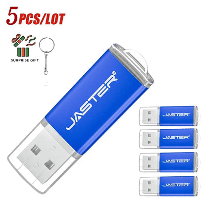 5PCS/Lot New Usb Fash Drive 64GB 32GB 16GB 8GB 4GB 1GB Pen Drive флешка Flash Drive Waterproof U-Disk Memoria Cel Usb Stick Gift