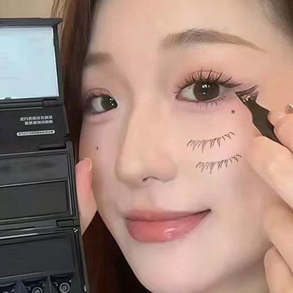 Waterproof 3 in1 Eyeliner Eyes Makeup Stamp Portable Lasting Smudge-Proof Stamp Ultra-Fine Natural Lower Eyelashes Makeup Tools