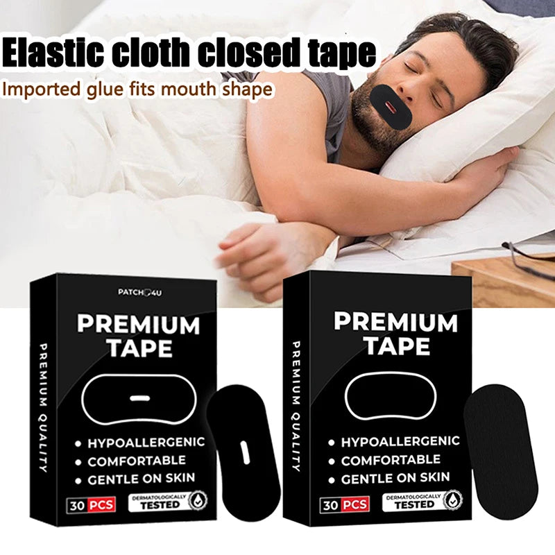 30Pcs Anti-Snoring Mouth Tape, Nasal Strips for Mouth Breathing Snore Prevention