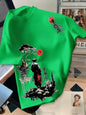 European and American men's summer wandering swordsman print comfortable and breathable round neck T-shirt outdoor street top