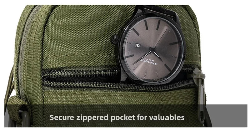 Outdoor Water Bottle Waist Bag Phone Crossbody Storage Pouch Camping Cycling Chest Bag Multifunctional Tactical Chest Bag Men's