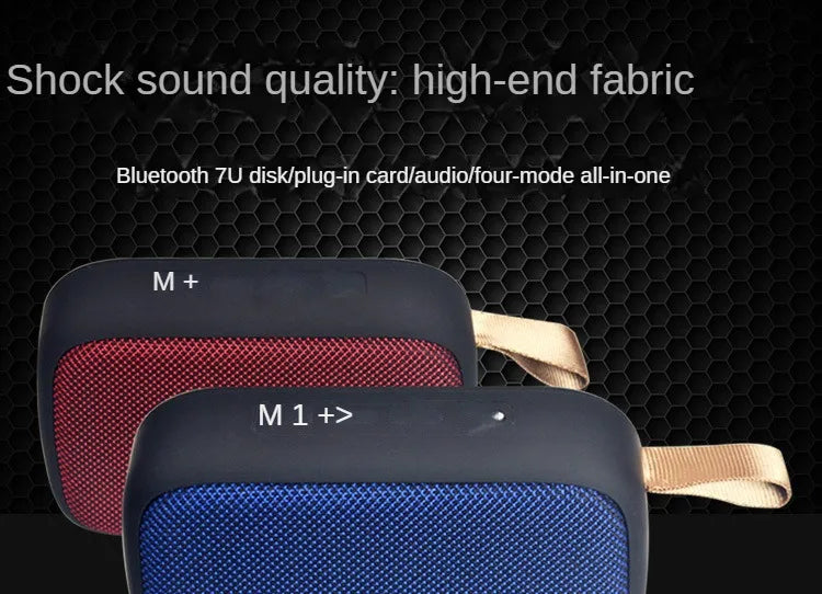 Fabric Speaker Bluetooth Wireless Connection Portable Outdoor Sports Audio Stereo Support Tf Card Mobile Phone Universal