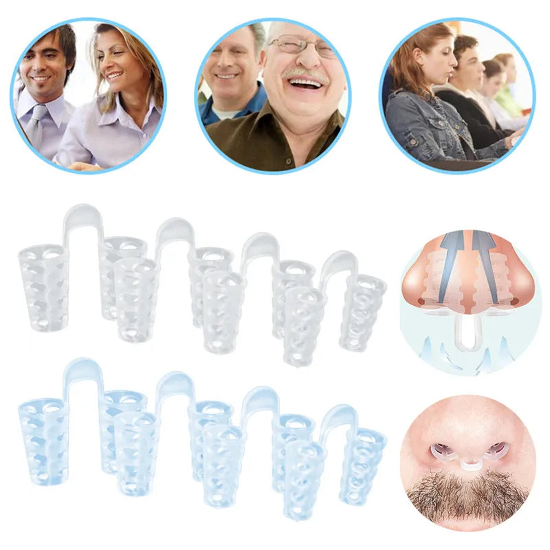 Anti Snoring Sleep Nose Clip Snore Stop Aid Nasal Dilators Device Congestion Aid No Strips Cones Sleeping Aid Device