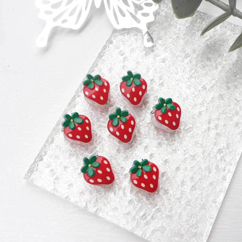 5/10Pcs Super Cute Hair Accessories Girls Fruit Strawberry Cherry Mini  Trendy Claw Clips Summer Style Small Grab Clips