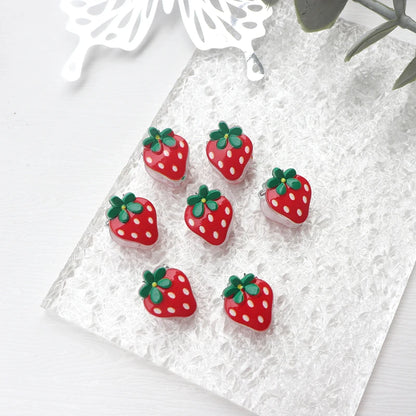 5/10Pcs Super Cute Hair Accessories Girls Fruit Strawberry Cherry Mini  Trendy Claw Clips Summer Style Small Grab Clips