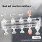 5pcs Nail Holder False Nail Tip Practice Stand Crystal Base Magnetic Holder Nail Art Display For Art Salon DIY & Practice Tools
