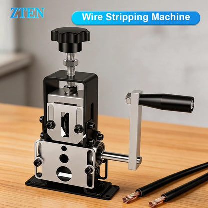 1-70mm² Wire Stripper Manual Wire Stripping Tool Cable Stripper Peeling Machine Compatible with Hand Crank Electric Drill Peeler