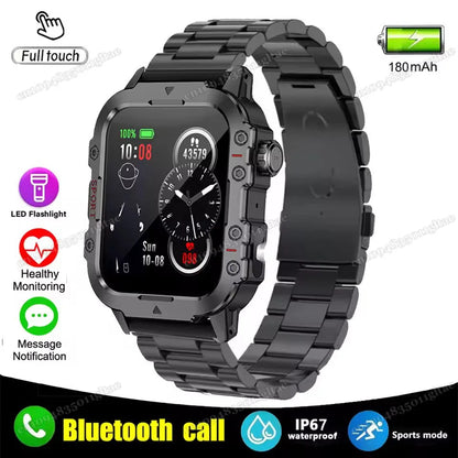 2026 New SmartWatch Men Militray Outdoor GPS Sport Watches Heart Rate Sleep Waterproof Smart Watch IOS Android