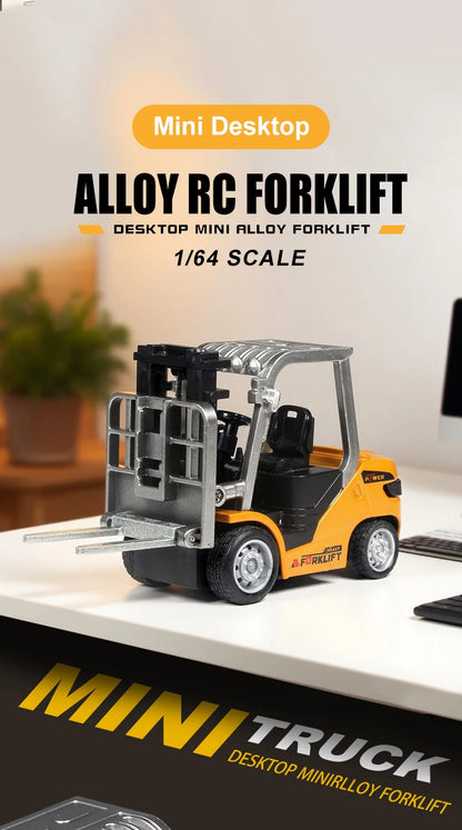 2026New Full-Scale Mini Excavator Tipper Truck 1:64 Remote Control Engineering Vehicle Mini Forklift Birthday Gift Toy RC Trucks