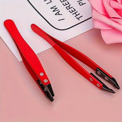 Precision Ceramic Tip Eyebrow TweezersIdeal for Ingrown & Facial Hair Removal, Stainless Steel, Fragrance-Free Beauty Tool