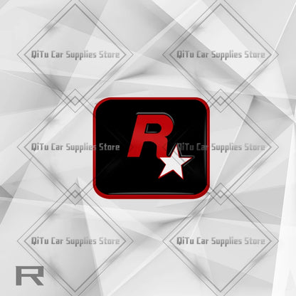 Zinc Alloy GTA Game R Star Badge Car Trunk Emblem 3D Grille Sticker For Opel Skoda Kia Dacia Fiat Abarth Peugeot Hyundai Styling
