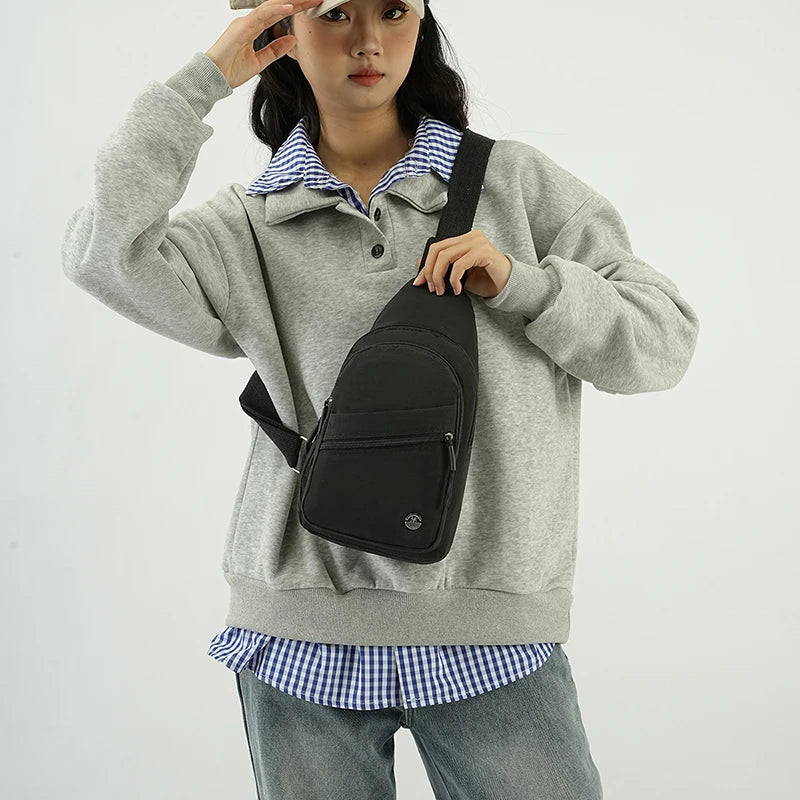 Large Capacity Women's Shoulder Bag Oxford Crossbody Purse Lightweight Travel Pack for Outdoor Hiking Casual Daily