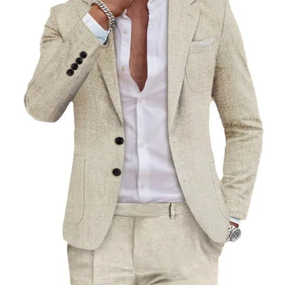 2027 New Spring And Autumn Mens Digital Printed 2 Piece Suit Set Plus Size Smart Casual Blazer Outfit For Business And Wedding